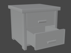 Of a simple modern bedside table 3D मॉडल
