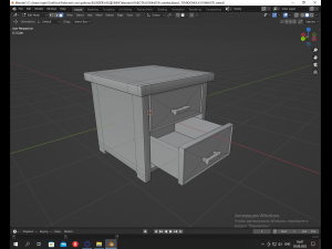 Of a simple modern bedside table 3D मॉडल