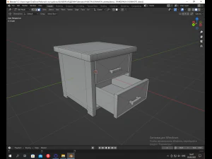 Of a simple modern bedside table 3D Model