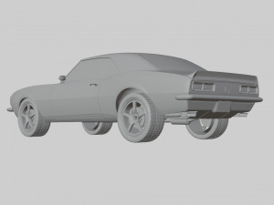 Of chevrolet camaro in yellow 3D Model