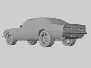 Of chevrolet camaro in yellow 3D Model