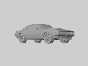 Of chevrolet camaro in yellow 3D Model