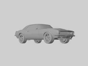 Of chevrolet camaro in yellow 3D Model