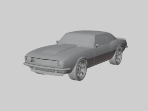 Of chevrolet camaro in yellow 3D Model