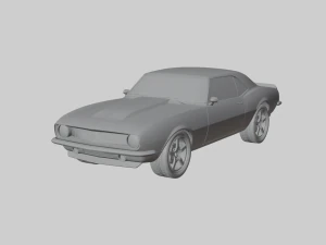 Of chevrolet camaro in yellow 3D Model
