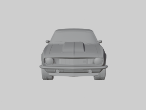 Of chevrolet camaro in yellow 3D Model