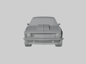 Of chevrolet camaro in yellow 3D Model