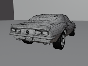 Of chevrolet camaro in yellow 3D Model