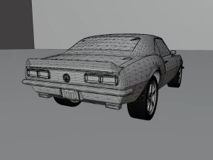 Of chevrolet camaro in yellow 3D Model