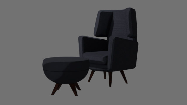 of a armchair 3Dモデル .c4d .max .obj .3ds .fbx .stl .blend 