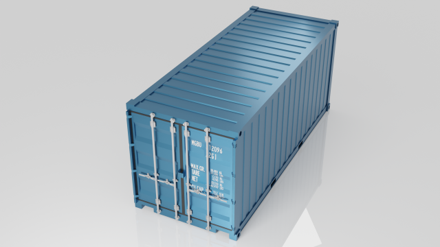 Railway container 3D Modello 3D .c4d .max .obj .3ds .fbx .stl .blend 
