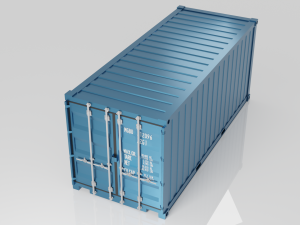 Railway container 3D 3D Model
