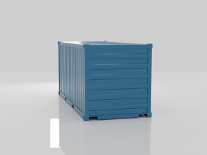 Railway container 3D Modello 3D