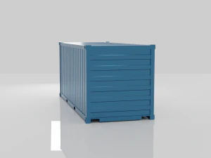 Railway container 3D 3D Model