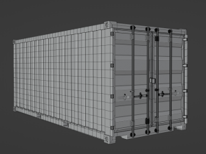 Railway container 3D Modello 3D