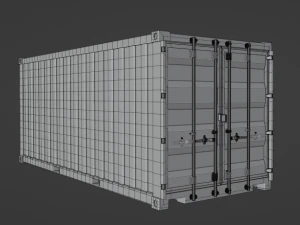 Railway container 3D 3D Model