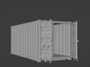 Railway container 3D Modello 3D
