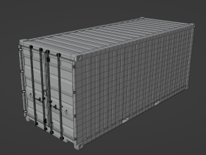 Railway container 3D Modello 3D