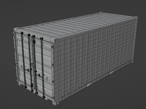 Railway container 3D 3D Model