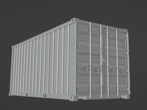 Railway container 3D Modello 3D