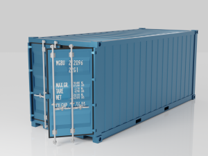 Railway container 3D Modello 3D