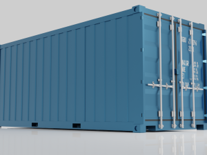 Railway container 3D Modello 3D
