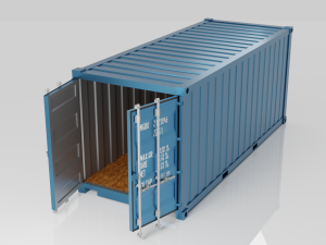 Railway container 3D Modello 3D