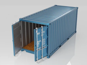 Railway container 3D 3D Model