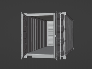 Railway container 3D Modello 3D