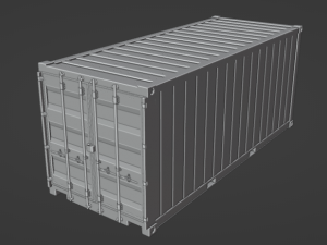 Railway container 3D Modello 3D