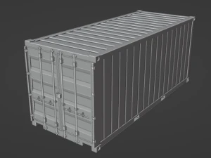Railway container 3D 3D Model