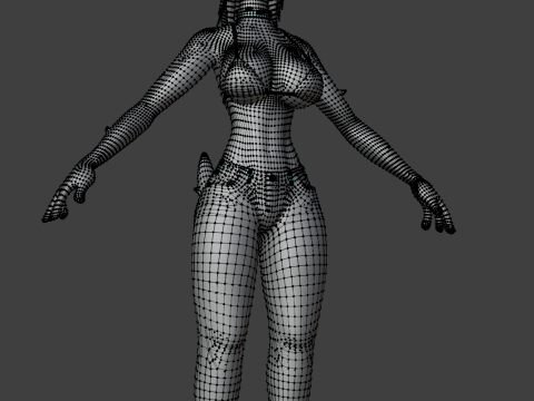 Woman Furry Dog Modello 3D