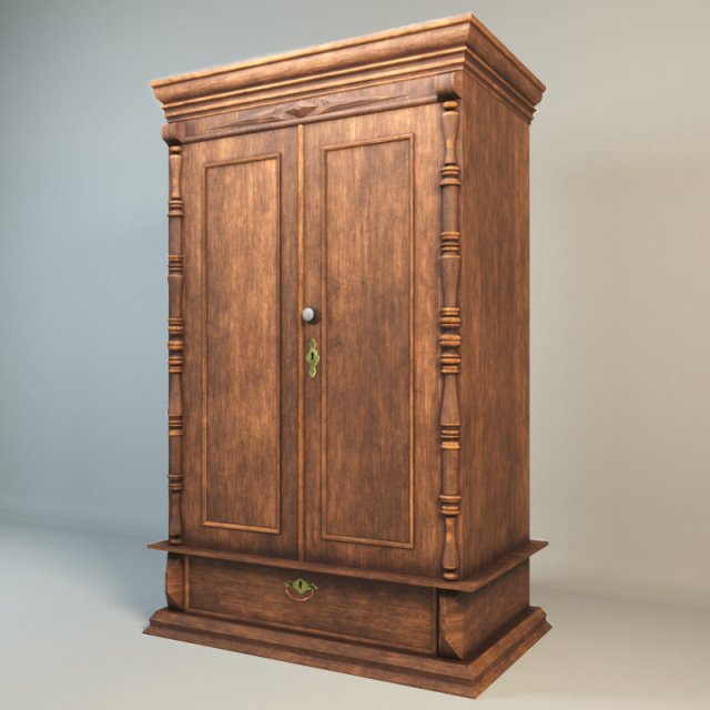 wardrobe 1940 Modelo 3D .c4d .max .obj .3ds .fbx .stl .blend 