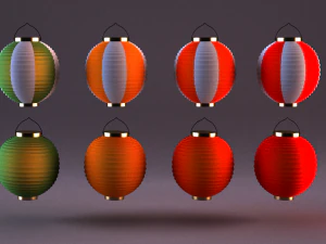 japanische Papierlaterne 3D Modell