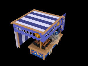 japan night market 3d venders 3D Model