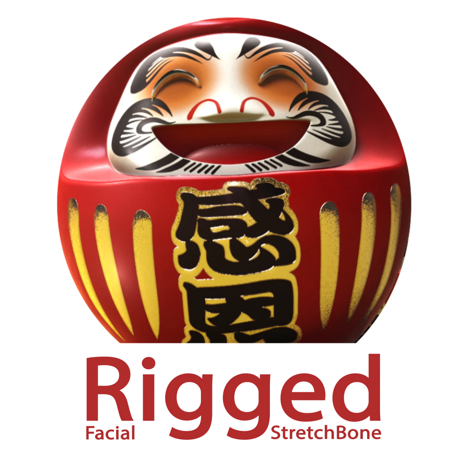 japan 3d tumblur darumaka rigged 3D Model .c4d .max .obj .3ds .fbx .stl .blend 