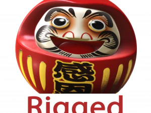 japan 3d tumblur darumaka rigged 3D Model