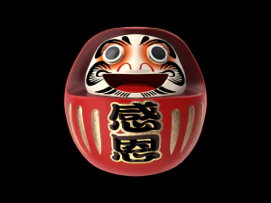 japan 3d tumblur darumaka rigged 3D Model