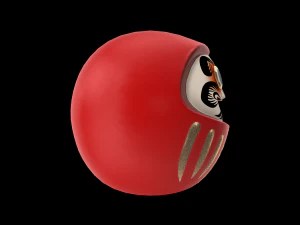 japan 3d tumblur darumaka rigged 3D Model