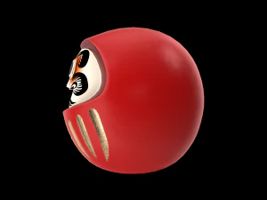 japan 3d tumblur darumaka rigged 3D Model