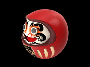japan 3d tumblur darumaka rigged Modelo 3D