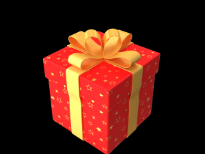 gift rigged burst out animation 3D 模型