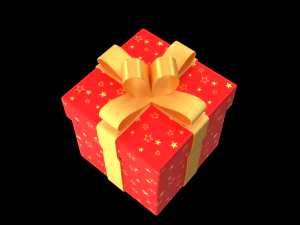 gift rigged burst out animation 3D Model