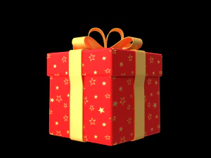 gift rigged burst out animation 3D Model