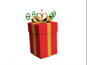gift rigged burst out animation 3D 模型