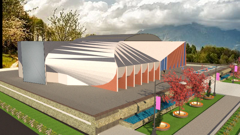 sport building 3D Model .c4d .max .obj .3ds .fbx .stl .blend