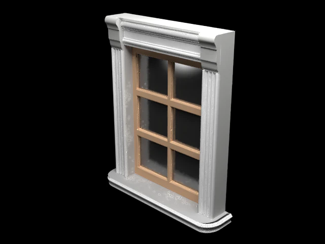 classical window 3D Model .c4d .max .obj .3ds .fbx .stl .blend 