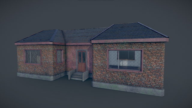 brick house 3D मॉडल .c4d .max .obj .3ds .fbx .stl .blend 