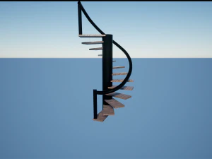 escada em espiral Modelo 3D