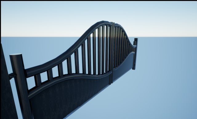 double leaf gate 3D Модель .c4d .max .obj .3ds .fbx .stl .blend 
